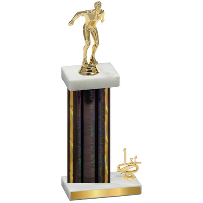 Accented Single Black Glacier First Place Swimming Trophy