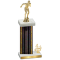 Accented Single Black Glacier Fourth Place Swimming Trophy
