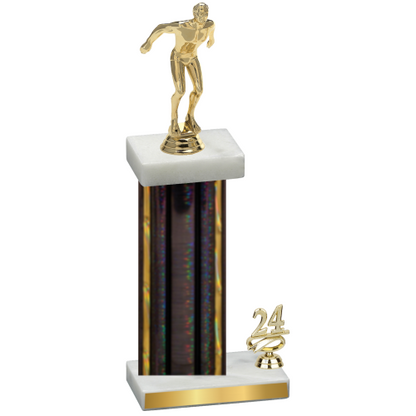 Accented Single Black Glacier Year Swimming Trophy