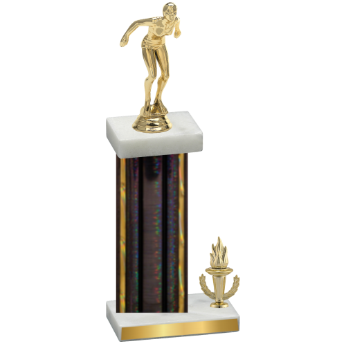 Accented Single Black Glacier Victory Tennis Trophy