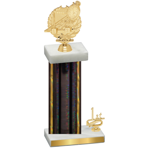 Accented Single Black Glacier First Place Swimming Trophy