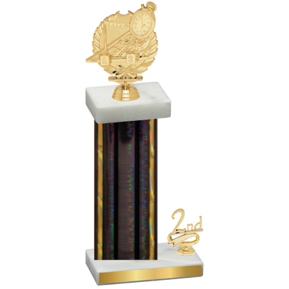 Accented Single Black Glacier Second Place Swimming Trophy