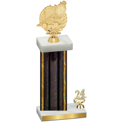 Accented Single Black Glacier Year Swimming Trophy