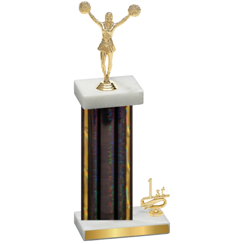 Accented Single Black Glacier First Place Cheerleading Trophy