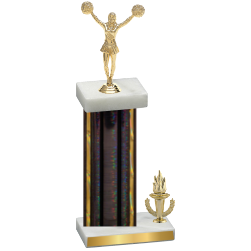 Accented Single Black Glacier Victory Cheerleading Trophy