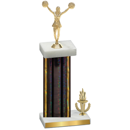 Accented Single Black Glacier Victory Cheerleading Trophy