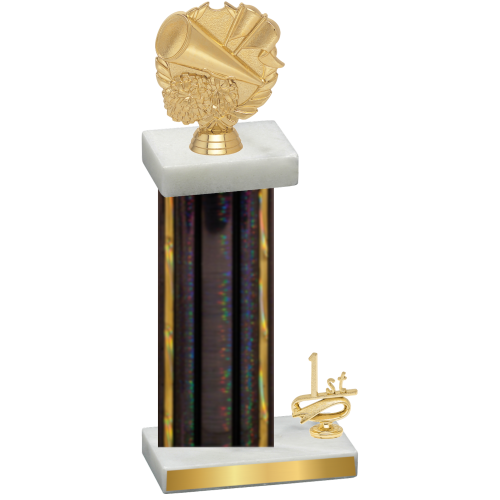 Accented Single Black Glacier First Place Cheerleading Trophy