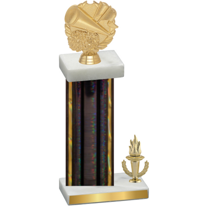 Accented Single Black Glacier Victory Cheerleading Trophy