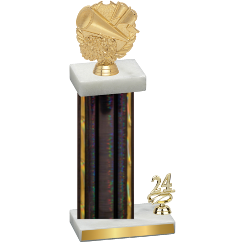 Accented Single Black Glacier Year Cheerleading Trophy