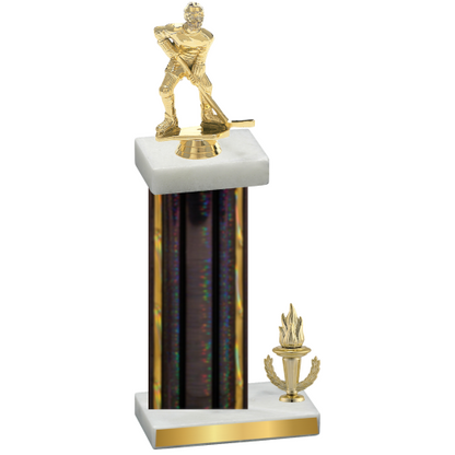 Accented Single Black Glacier Victory Hockey Trophy