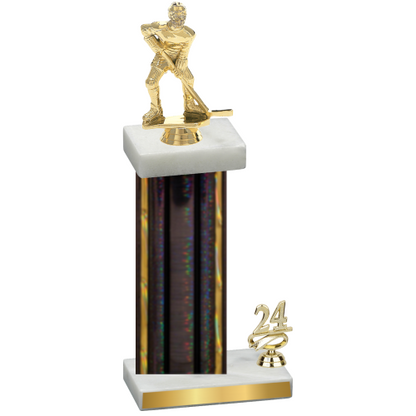 Accented Single Black Glacier Year Hockey Trophy