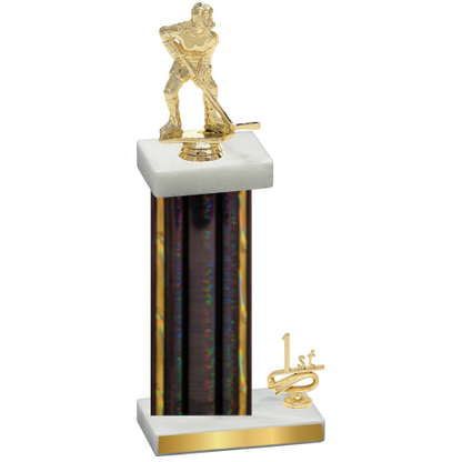 Accented Single Black Glacier First Place Hockey Trophy