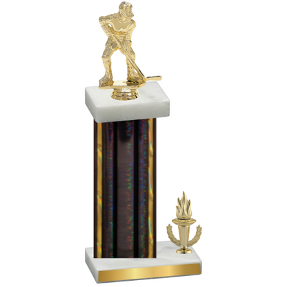 Accented Single Black Glacier Victory Hockey Trophy