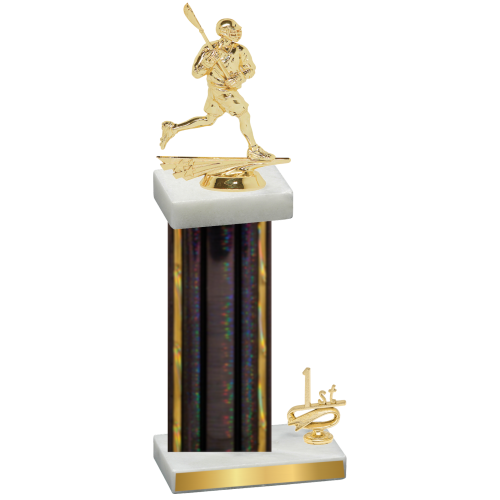 Accented Single Black Glacier First Place Lacrosse Trophy