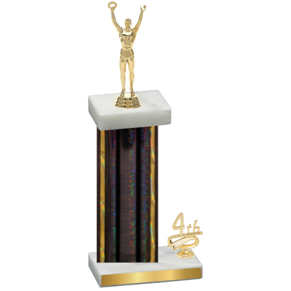 Accented Single Black Glacier Fourth Place Victory Trophy