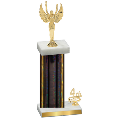 Accented Single Black Glacier Fourth Place Victory Trophy