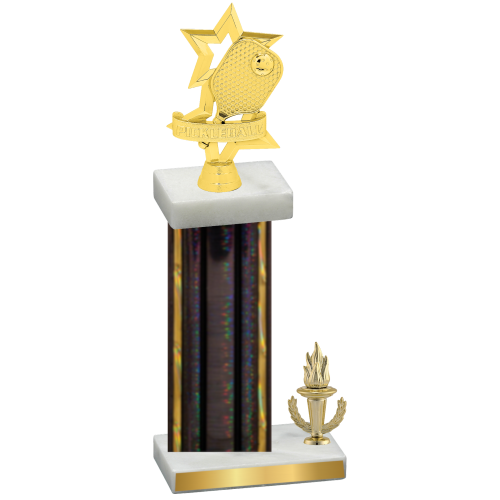 Accented Single Black Glacier Victory Pickleball Trophy