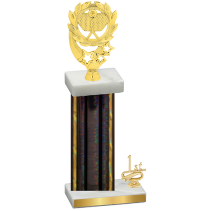 Accented Single Black Glacier First Place Pickleball Trophy