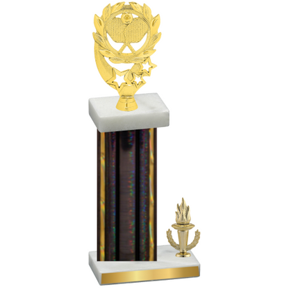 Accented Single Black Glacier Victory Pickleball Trophy