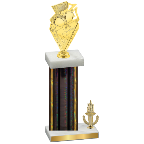 Accented Single Black Glacier Victory Pickleball Trophy