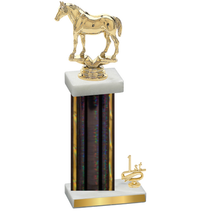 Accented Single Black Glacier First Place Horses Trophy