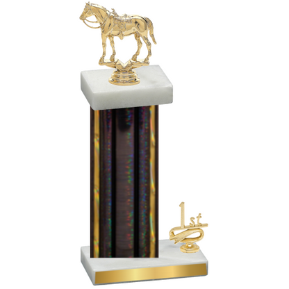 Accented Single Black Glacier First Place Horses Trophy