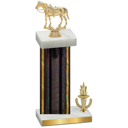 Accented Single Black Glacier Victory Horses Trophy