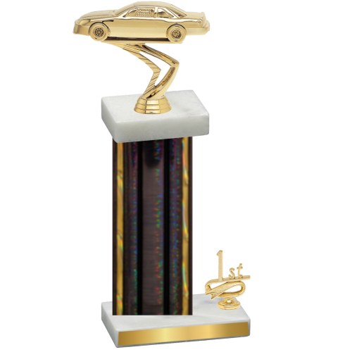 Accented Single Black Glacier First Place Cars Trophy