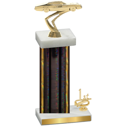 Accented Single Black Glacier First Place Cars Trophy