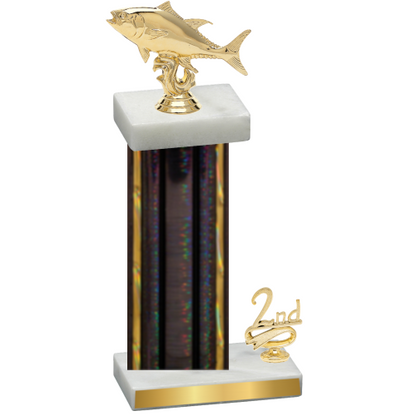 Accented Single Black Glacier Second Place Fishing Trophy