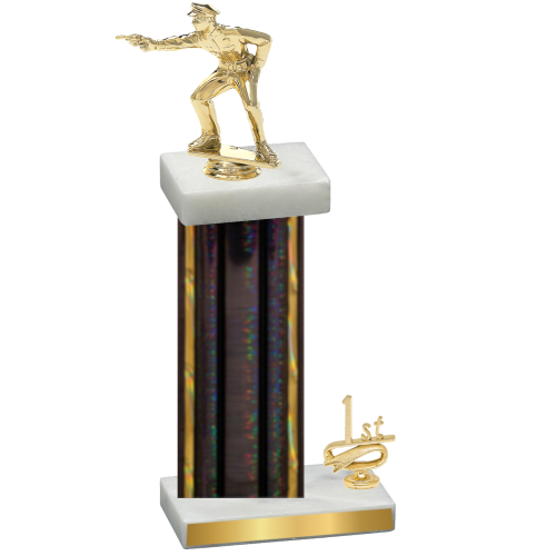 Accented Single Black Glacier First Place Shooter Trophy