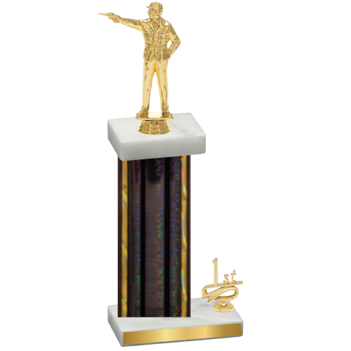 Accented Single Black Glacier First Place Shooter Trophy