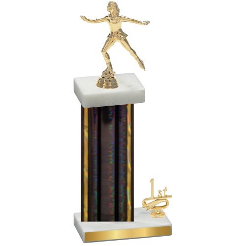 Accented Single Black Glacier First Place Skater Trophy