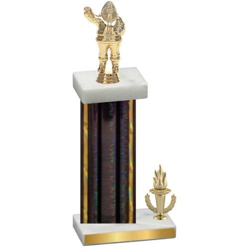 Accented Single Black Glacier Victory Holiday Trophy