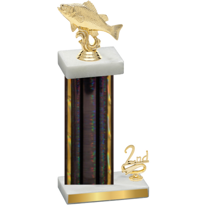 Accented Single Black Glacier Second Place Fishing Trophy