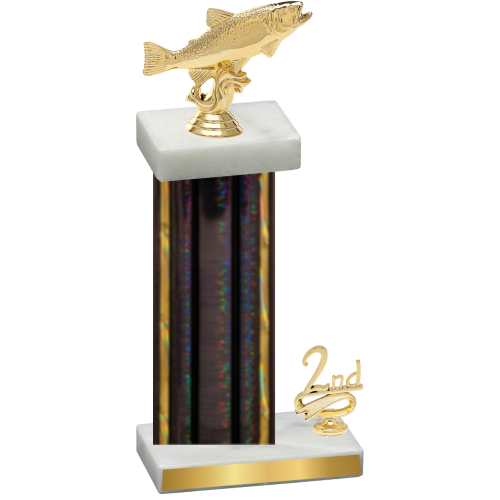 Accented Single Black Glacier Second Place Fishing Trophy