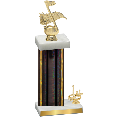 Accented Single Black Glacier First Place Music Trophy