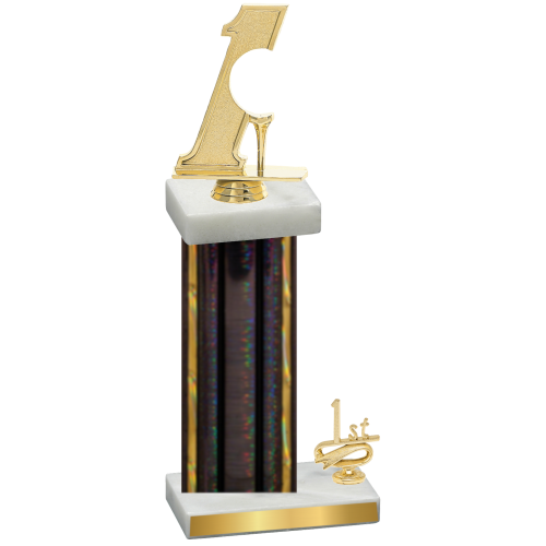 Accented Single Black Glacier First Place Golf Trophy