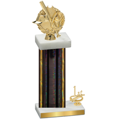 Accented Single Black Glacier First Place Baseball Trophy