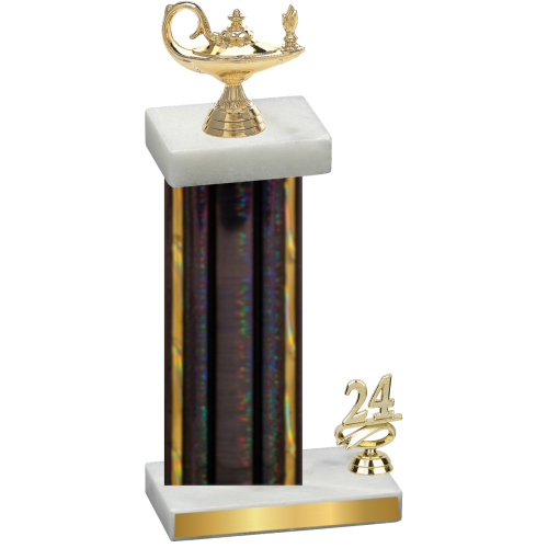 Accented Single Black Glacier Year Academics Trophy