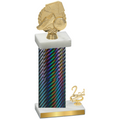 Accented Single Black Carbon Fiber Second Place Soccer Trophy