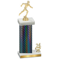 Accented Single Black Carbon Fiber Year Running Trophy