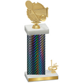 Accented Single Black Carbon Fiber First Place Tennis Trophy