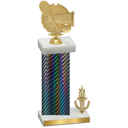 Accented Single Black Carbon Fiber Victory Tennis Trophy