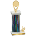 Accented Single Black Carbon Fiber First Place Insert Trophy