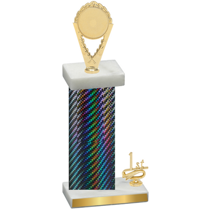 Accented Single Black Carbon Fiber First Place Insert Trophy