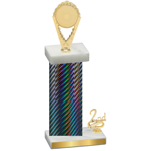 Accented Single Black Carbon Fiber Second Place Insert Trophy