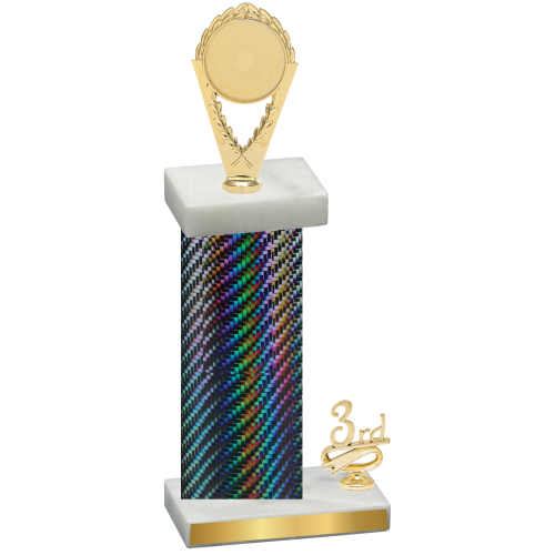 Accented Single Black Carbon Fiber Third Place Insert Trophy