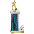 Accented Single Black Carbon Fiber Year Hockey Trophy