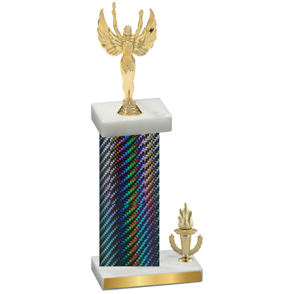 Accented Single Black Carbon Fiber Victory Victory Trophy